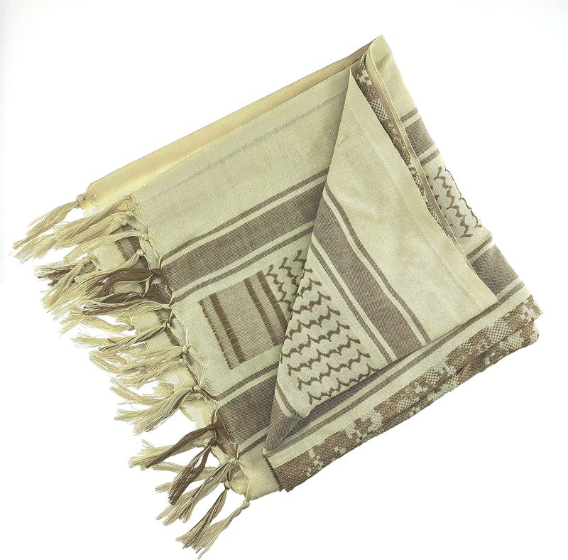 Luxns Store Military Shemagh Tactical Desert Scarf / 100% Cotton Keffiyeh Scarf Wrap for Men And Women - Image 3